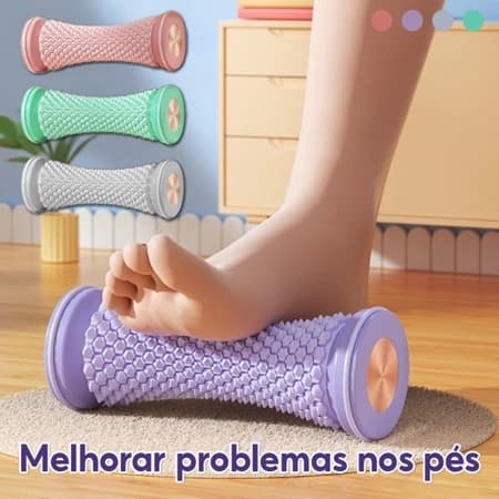 Massageador de Pés Rolo de Massagem com Bola de Fascia Plantar Relaxamento Muscular