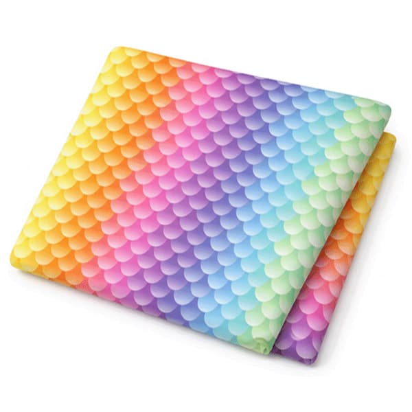 Tecido Tricoline Digital Escamas Arco-íris Personalizado 100% Algodão Cozinha Chic Patchwork