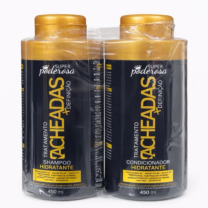 Kit Super Poderosa Cacheadas + Definição – Shampoo e Condicionador Hidratante (450ml cada)