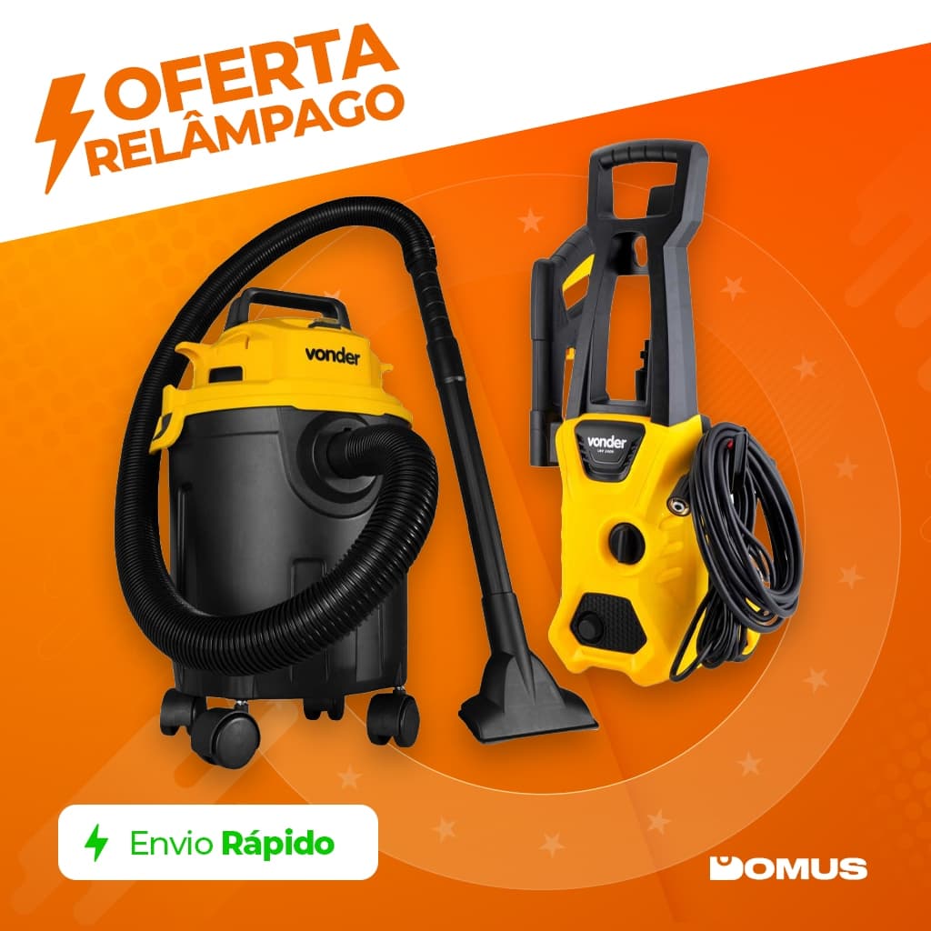 Kit Lavadora 1600 e Aspirador de Pó e Líquido APV1010 Vonder