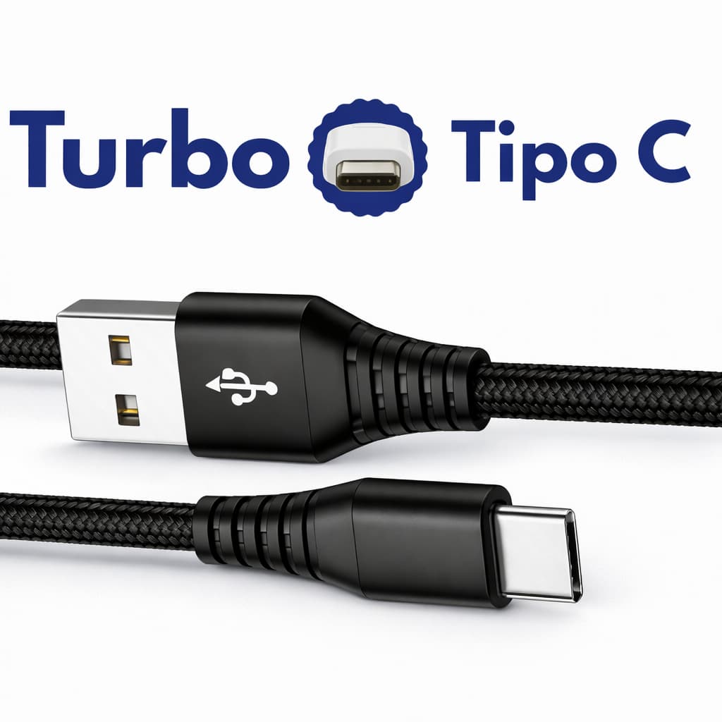 Cabo Tipo C 2M Turbo Carregamento Rápido Reforçado Super Resistente Android