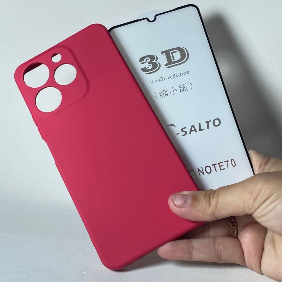 Capa Note 70 / 70T + Película 3D REALME Capinha Case Protetora Celular Silicone