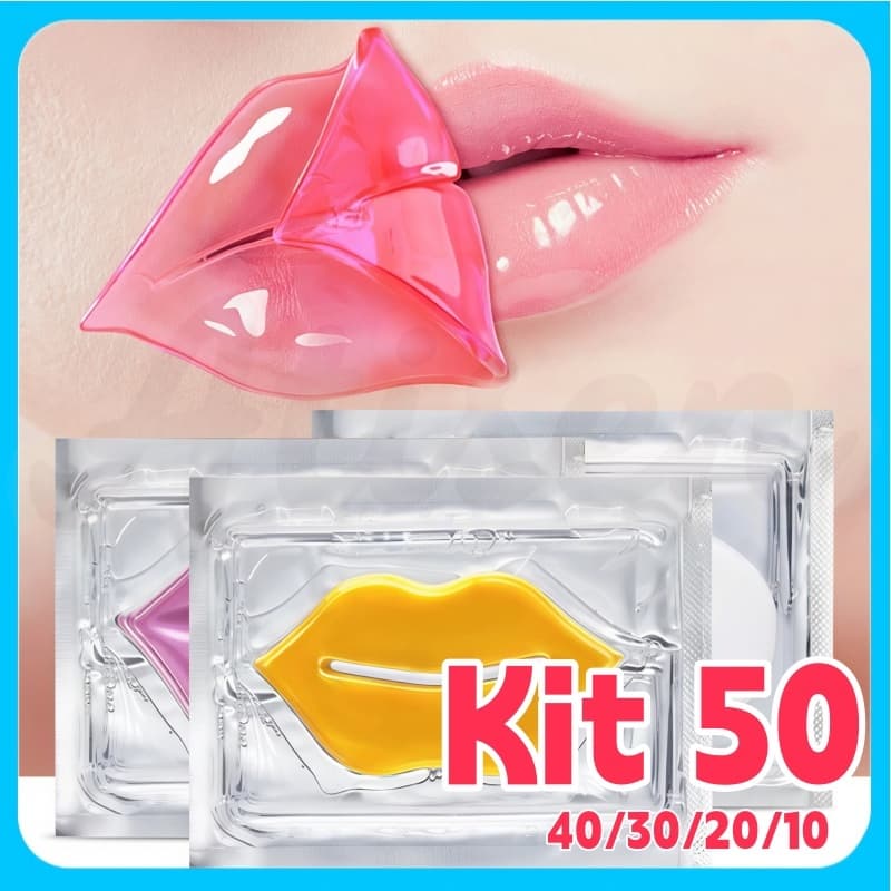 Kit 50/40/30/20/10 Máscara Labial DADIVA De Mel de colágeno com cristal hidratante para lábios