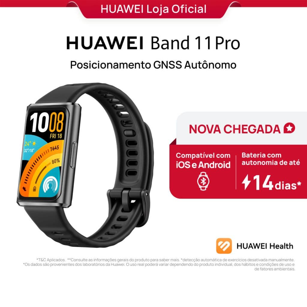 HUAWEI Band 11 Pro | Smartwatch Relogio | Posicionamento GNSS Autônomo | 1,62 polegadas AMOLED