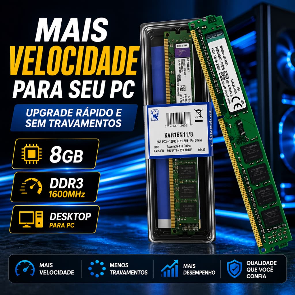 Memoria Ram Para Pc DDR3 8GB 1600mhz Promoção!