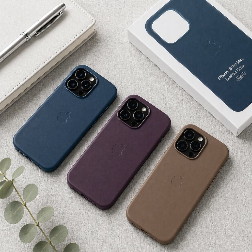 Capa De Couro Para iPhone 14/15/16/17 Pro Max Com Magnética De Carregamento Sem Fio Telefone