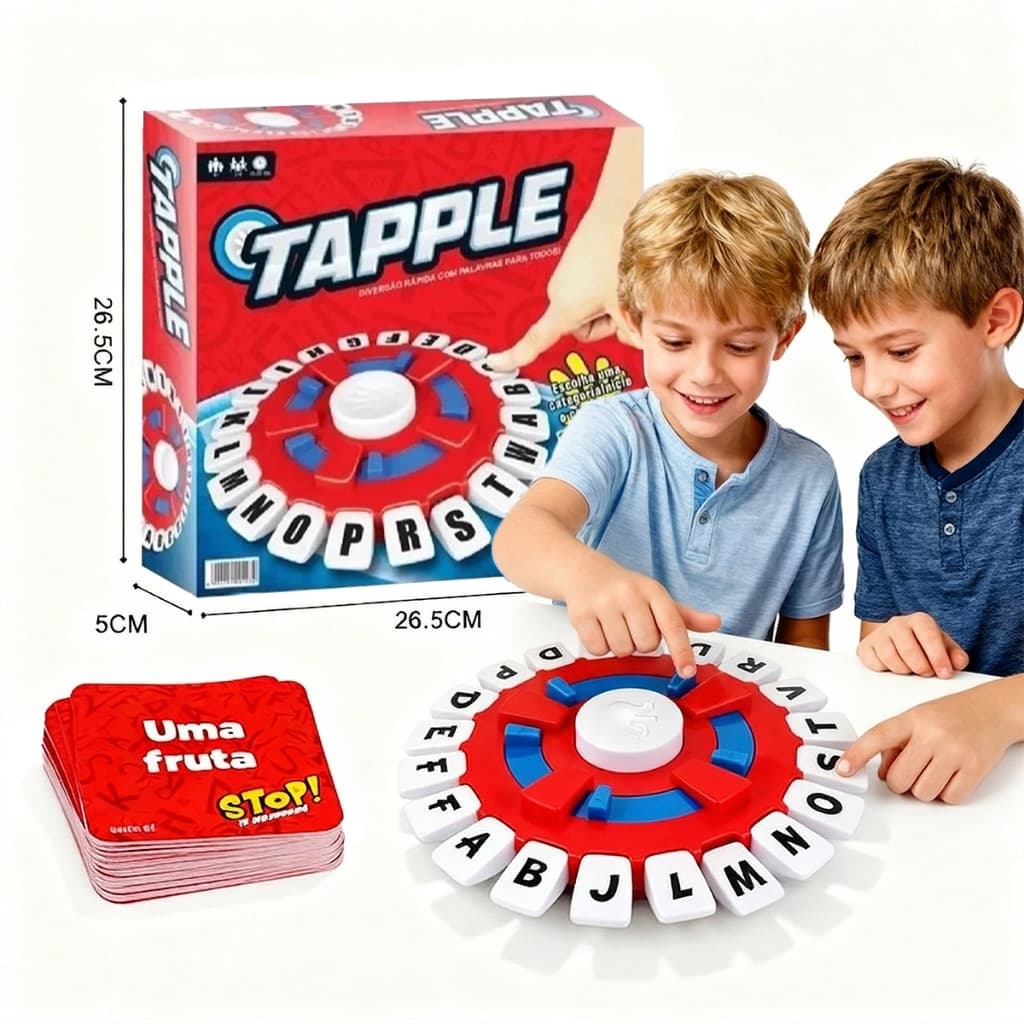 Jogo de Letras 24cm Grande, Jogo de Festa para Família, Diversão e Aprendizado Infantil