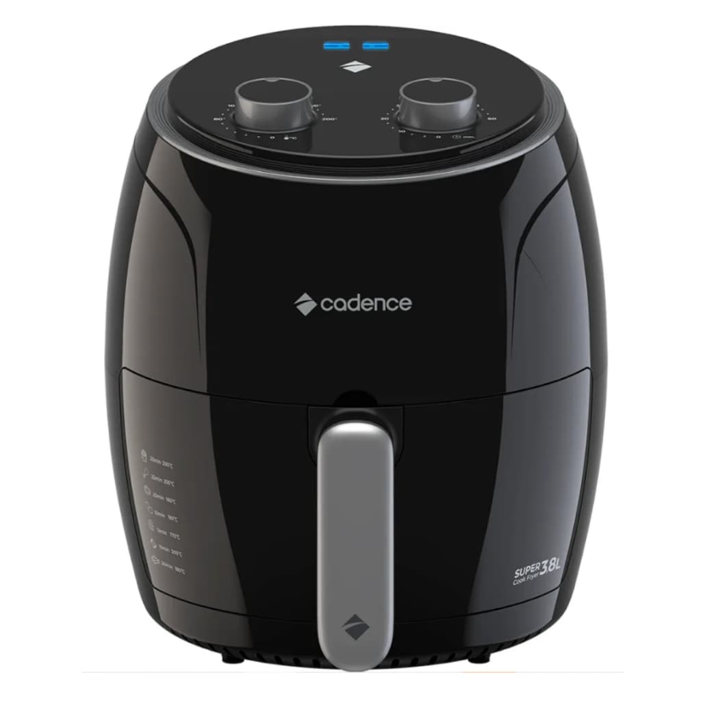 Fritadeira Elétrica Airfryer Sem Óleo Cadence Preta 3,8L 1300w 127V