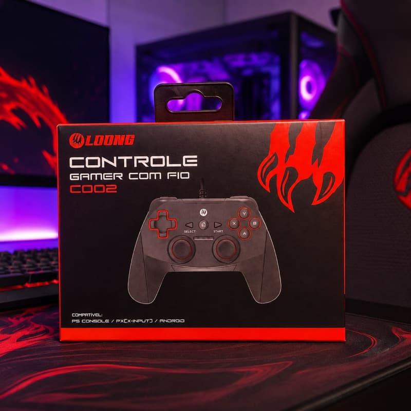 Controle Gamer Com Fio USB Para PC Notebook PS3 Android Alta Precisão C002