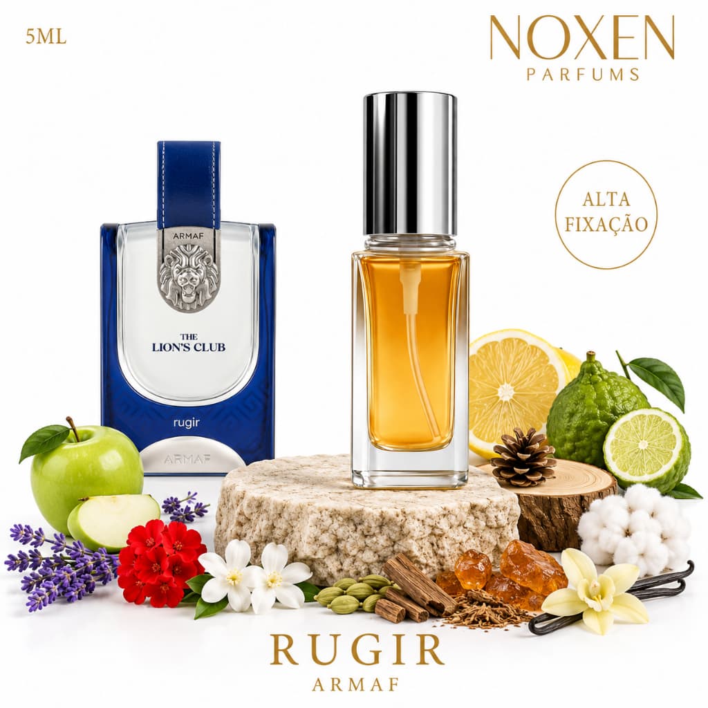 Perfume Masculino 5ml Premium Vidro Spray Rugir Intenso Elegante Importado