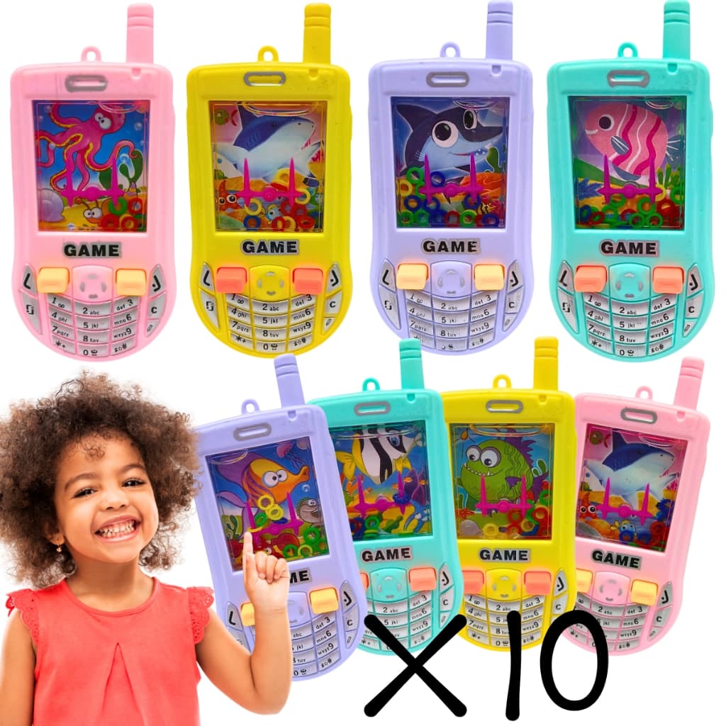 Kit 10 Jogo Brinquedo AquaPlay Controle Game Telefone Celular Brinquedo Educativo Lembrança Atacado