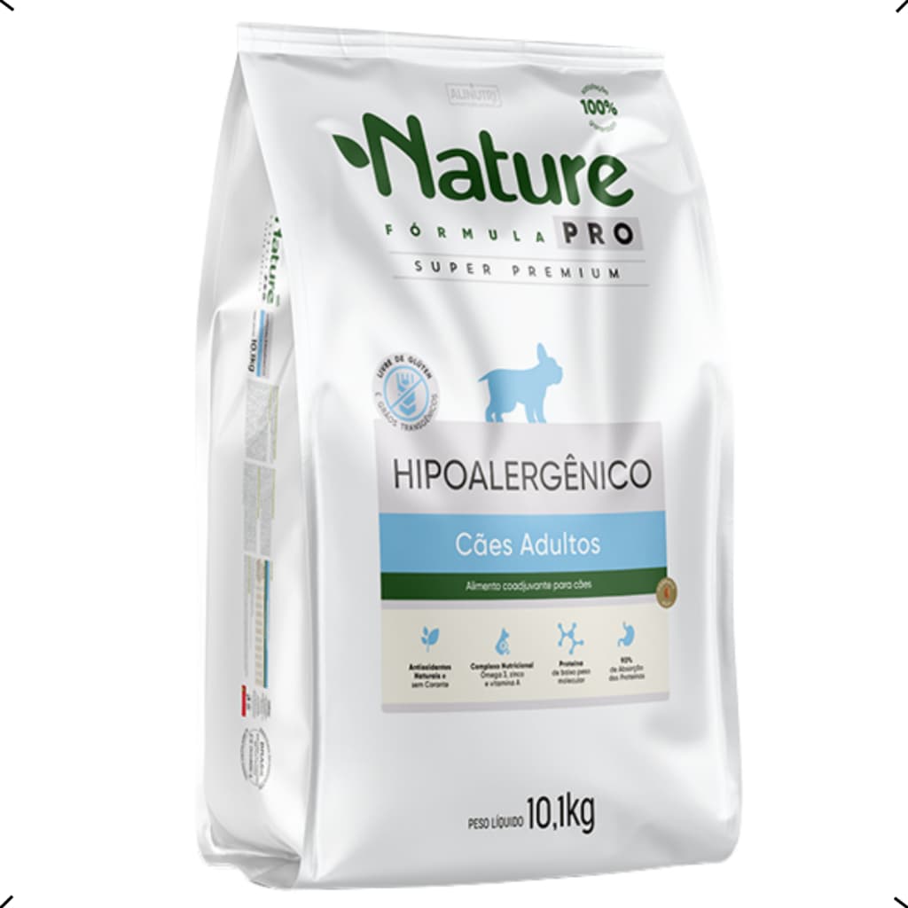 RAÇÃO NATURE PRO HIPOALERGENICA ADULTO TODAS AS RAÇAS 10KG