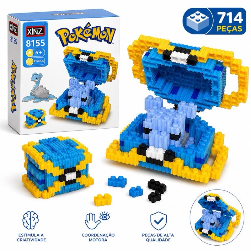 LEGO BLOCO DE MONTAR POKEBOLA
