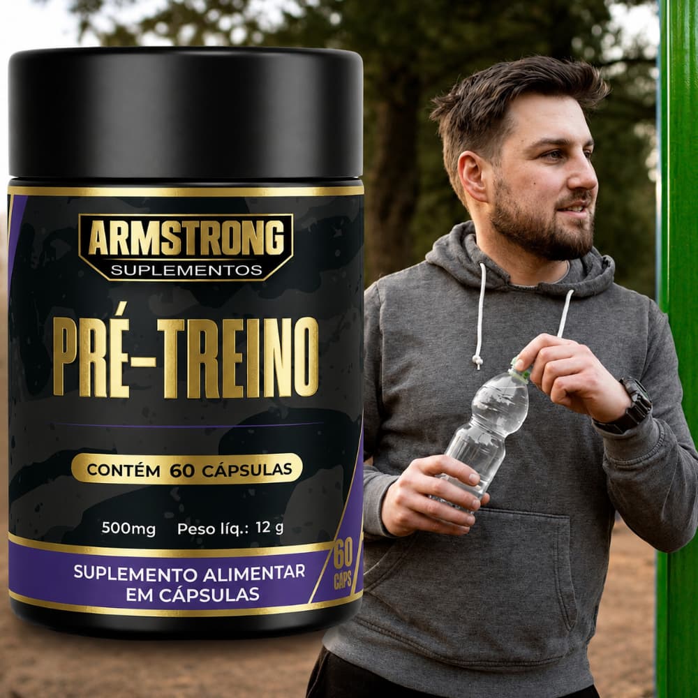 Pre treino Premium + Ingredientes Naturais | Armstrong Suplementos Envio Imediato
