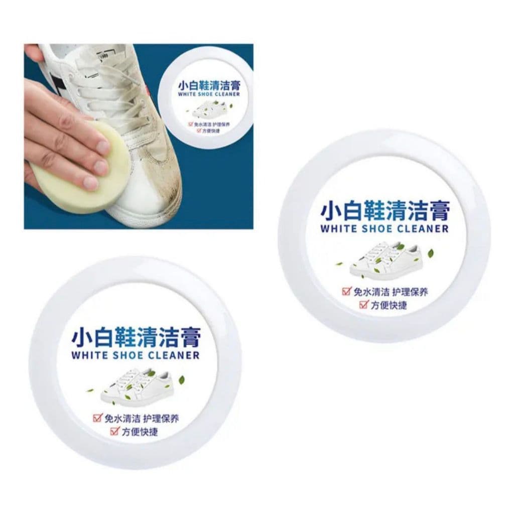 Creme Limpador De Tênis Portátil 120g Ideal Para Viagens Limpeza Rápida Sem Enxaguar Direto Na Esponja