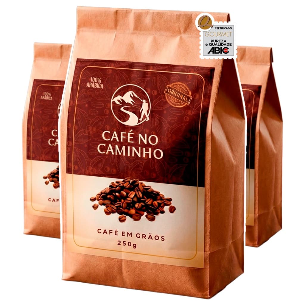 Kit 3x Cafe Especial Em Grãos 250g 100% Arabica Gourmet Torra Media Grãos Selecionados