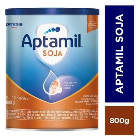Fórmula Infantil Aptamil Soja 2 De 0 A 12 Meses 800g