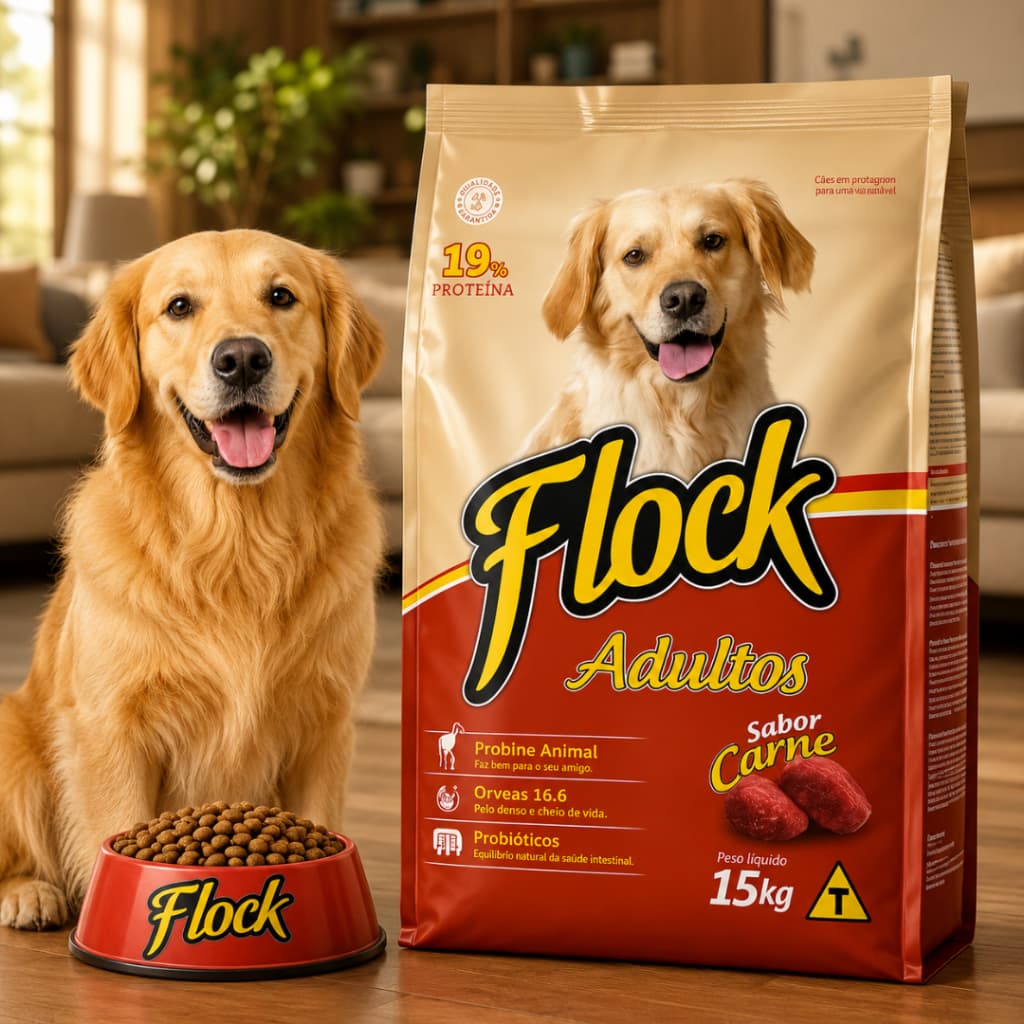 Ração Para Cachorro Adulto 15KG Com Ômega 3 E 6 Sabor Carne - Envio Imediato