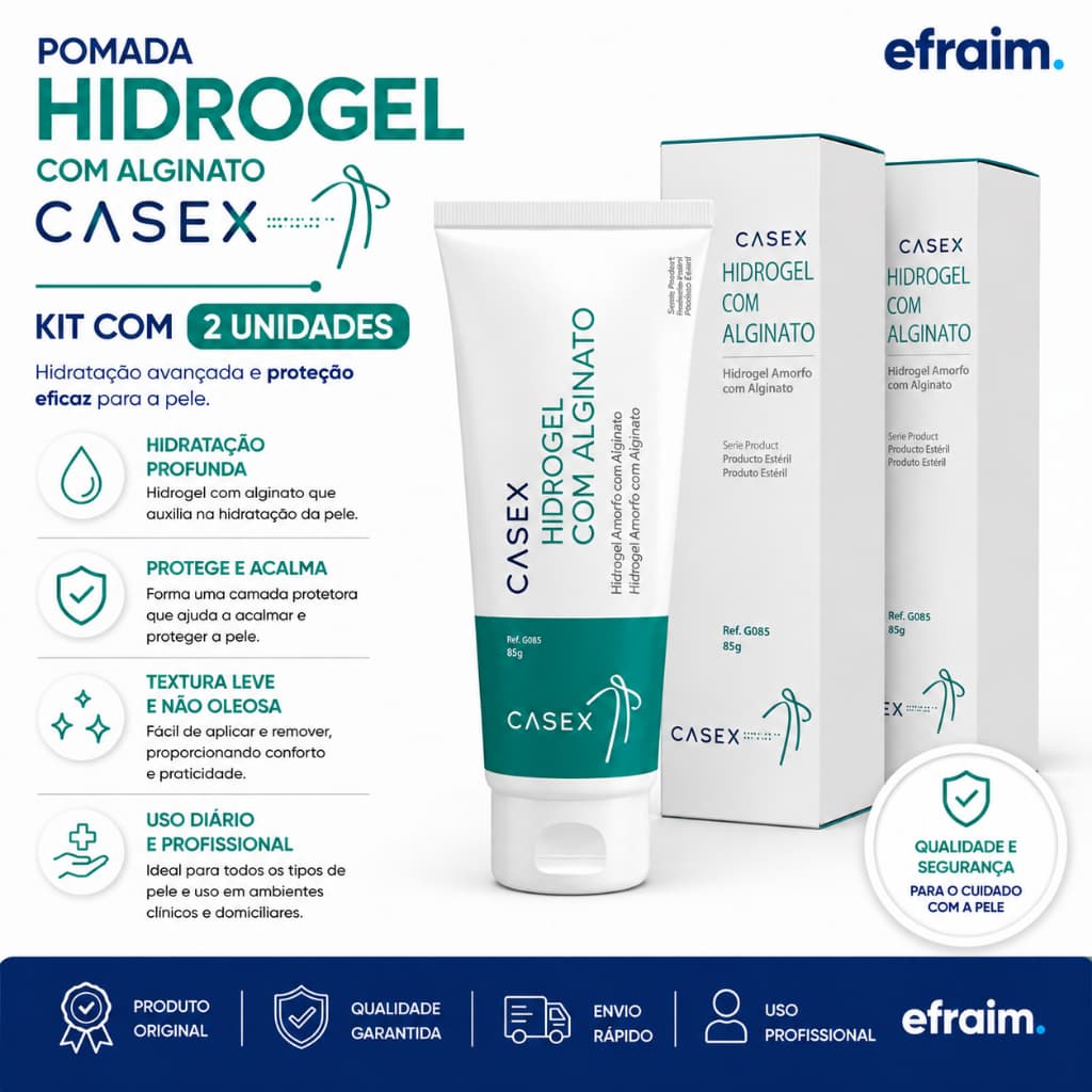 Kit  2 Pomadas Hidrogel com Alginato 85g - Casex
