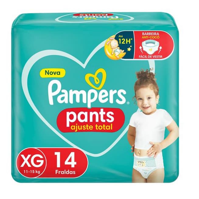 Fralda Pampers Pants Ajuste Total Top Tamanho XG