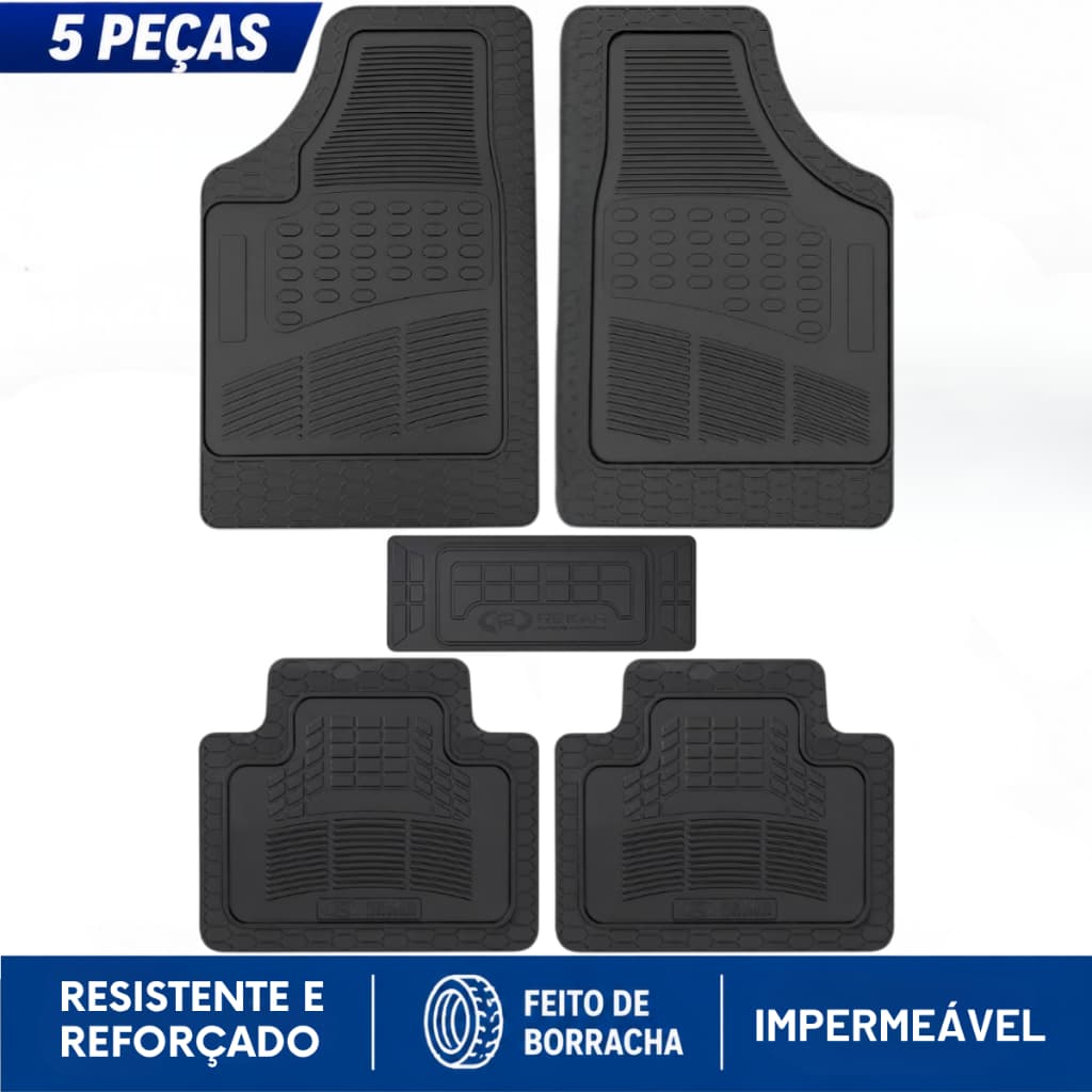 Tapete Automotivo GM Reforçado Borda Alta Impermeável Onix Tracker S10 Spin Cruze Montana Prisma