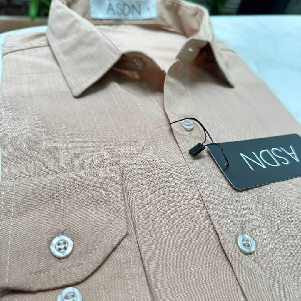 Camisa Social Masculina Viscolinho Linho Manga Longa Slim Fit Premium Casual