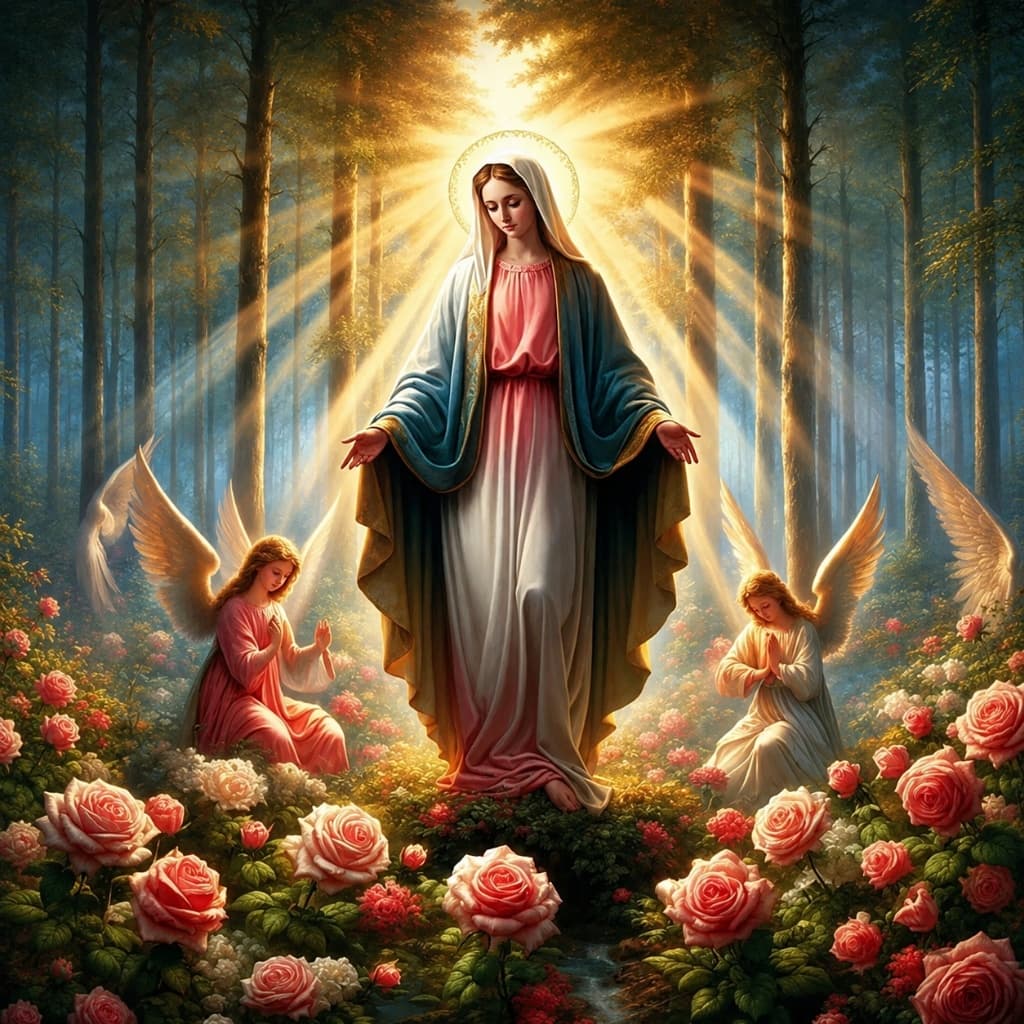 Pintura Diamante 5d Nossa Senhora Anjos 20x30 Diy Religioso