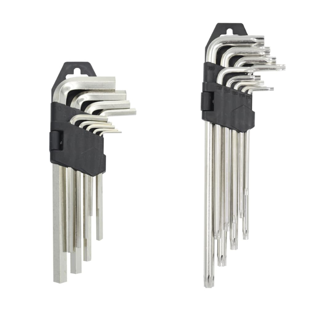 Kit Completo De Chave Allen Hexagonal Média Ou Torx Estrela Grande Longa 9 Peças ou Kit de Ferramentas Completo