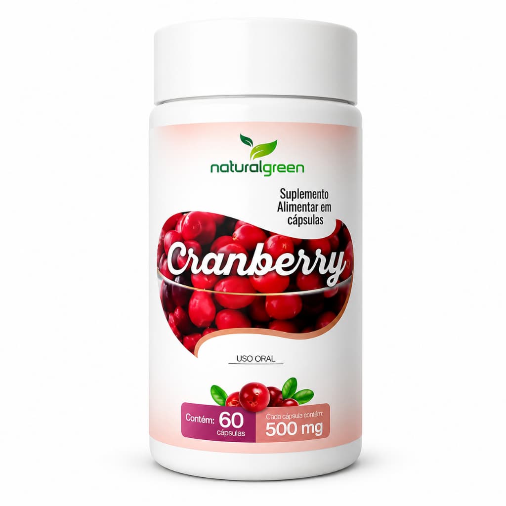 Vitamina C com Cranberry Naturalgreen 60 Cápsulas Suplemento Alimentar