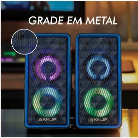 Caixa de Som Gamer RGB para PC e Notebook
