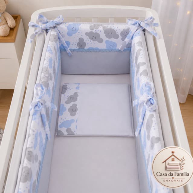Kit Para Mini Berço 3 peças Kit de Mini Berço Bebê Menino Kit de Berço