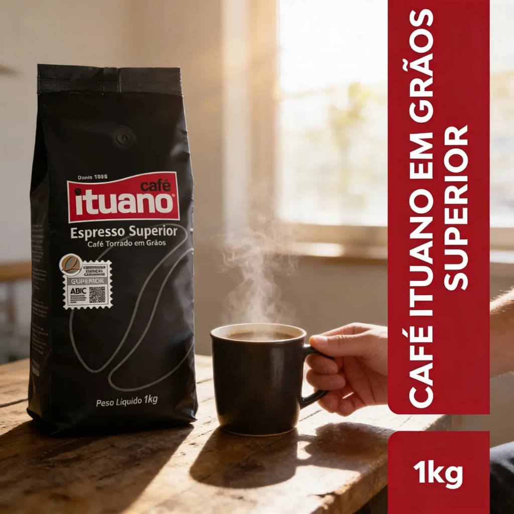 Café Torrado Em Grãos Espresso Superior Ituano Pacote 1kg