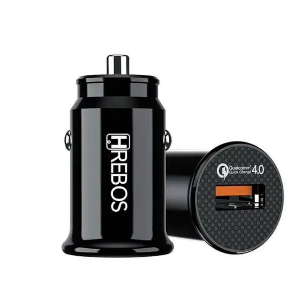Carregador Veicular Hrebos Turbo Pd 18w 4.0 Usb Preto
