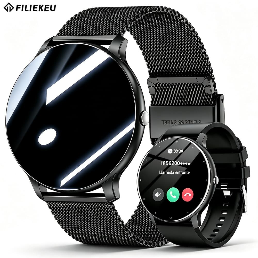 FLK Smartwatch Relogio Chamada Bluetooth Pressão Arterial à prova d'água Relógio Inteligente