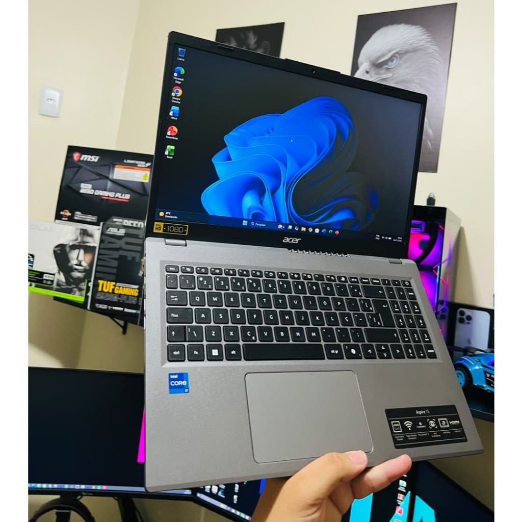 Notebook Acer Aspire Go 15, Intel Core i7-13620H, 8GB RAM DDR5, SSD 512GB NVMe,15.6 Full HD para Trabalho e Estudos