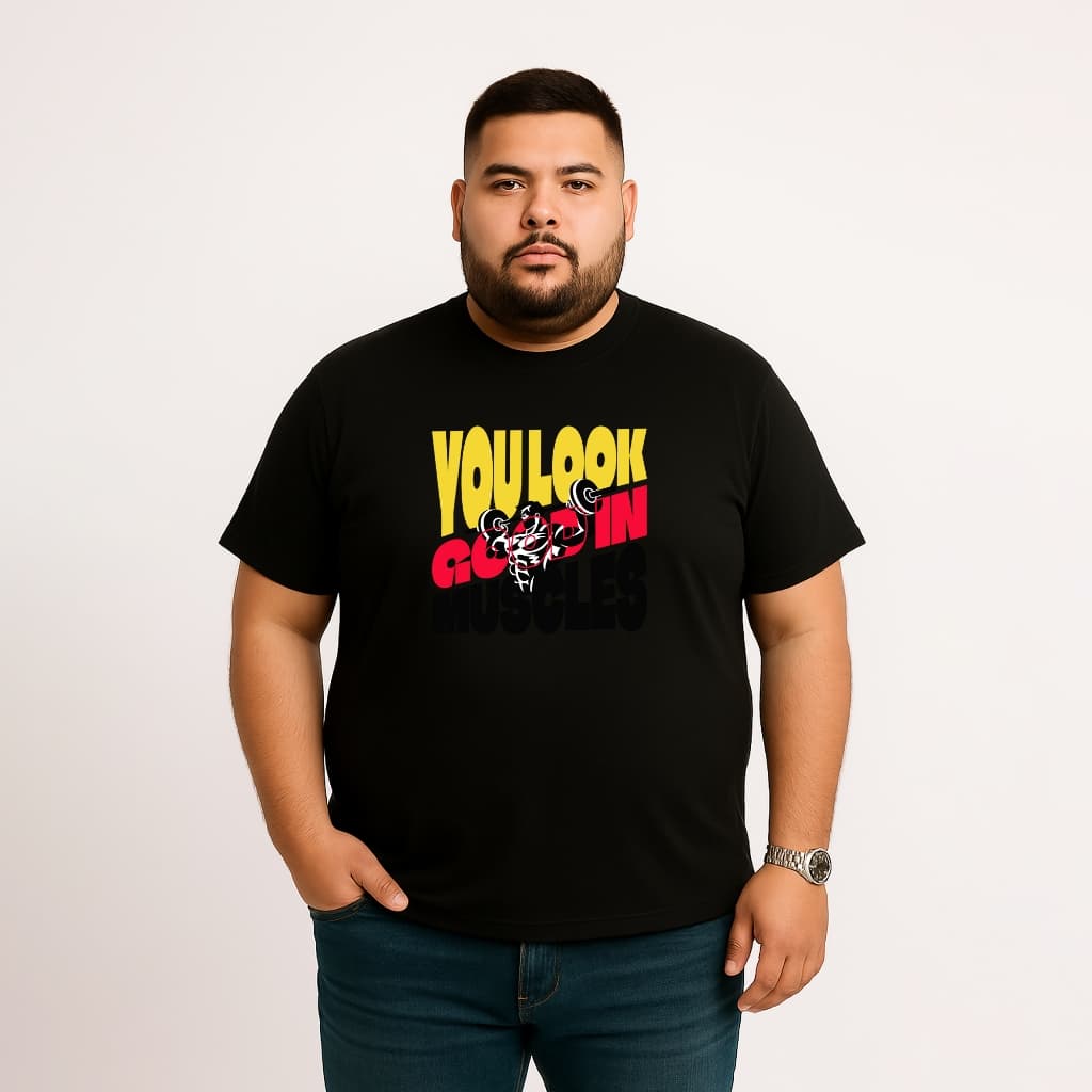 CAMISETA PLUS SIZE MASCULINA ALGODÃO ACADEMIA MUSCULO HALTER ACADEMIA APARENCIA FORCA