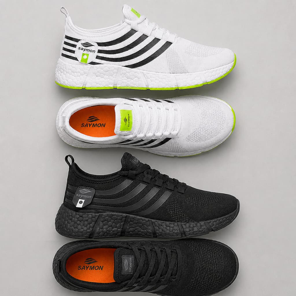 Kit 2 Pares Tenis Yy Saymon Fast Masculino Esportivo Corrida Original Novo Leve Combo