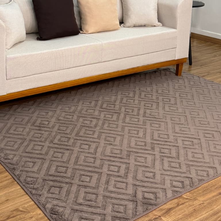 Tapete Sala Relevo Jacquard Antiderrapante 
Medidas