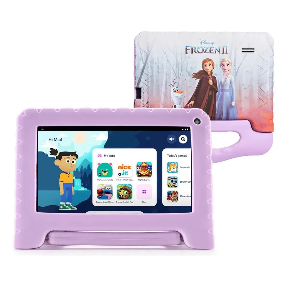 Tablet Infantil Frozen II Multi NB416 64GB 4GB RAM Android 13 Wi-Fi Tela 7" Case Protetora