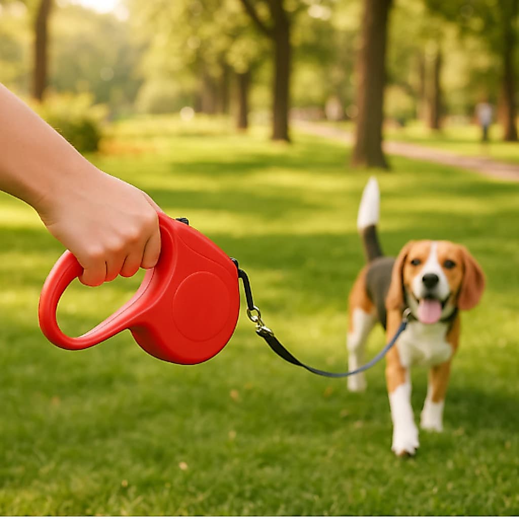 Coleira Guia Retrátil 5m - Para Cachorros Cães Pet Conforto e Controle