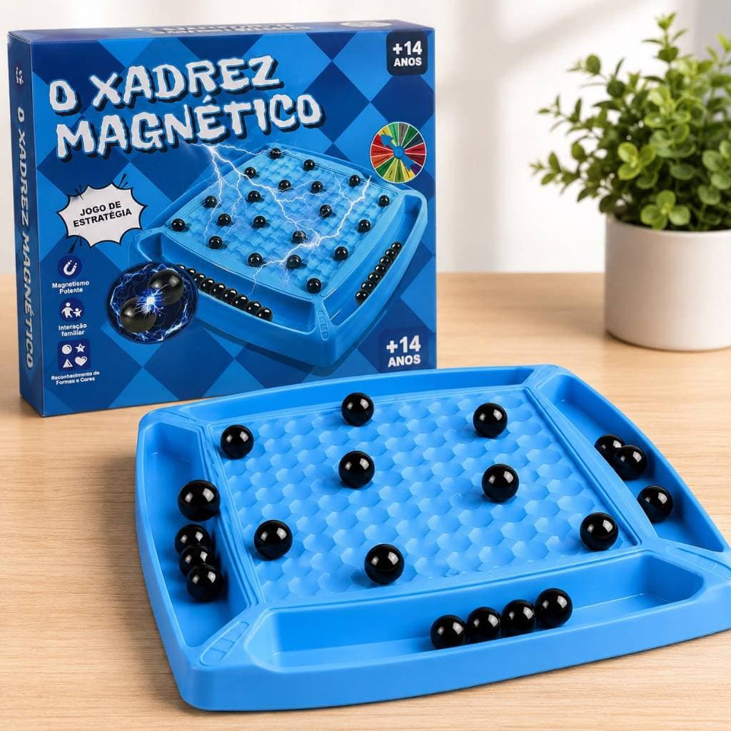 Jogo de Xadrez Magnético Jogos de Tabuleiro Brinquedo Família Diversão