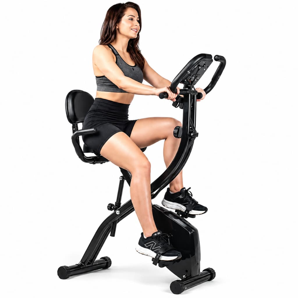 Bicicleta ergométrica Active Dobrável Leve Compacta Treino em Casa Confortavel e Prática