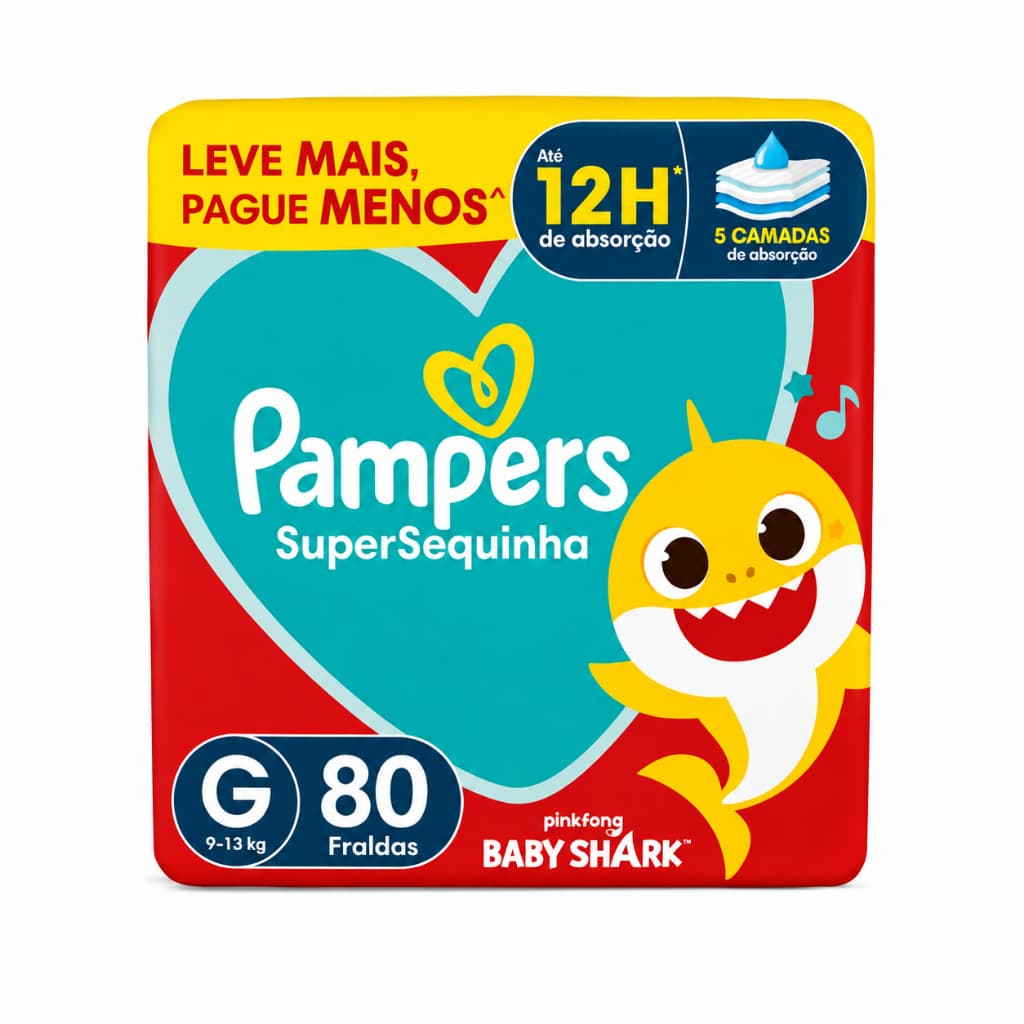 Fralda Pampers SuperSec G XG XXG Leve Mais Pague Menos Original G80 XG70 XXG66
