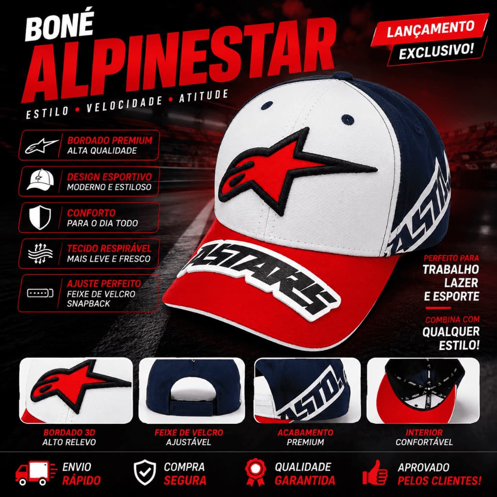 Bone Moto Velocidade Motocross Alpinestars Aba Curva Moto Gp Motoboy Motociclista