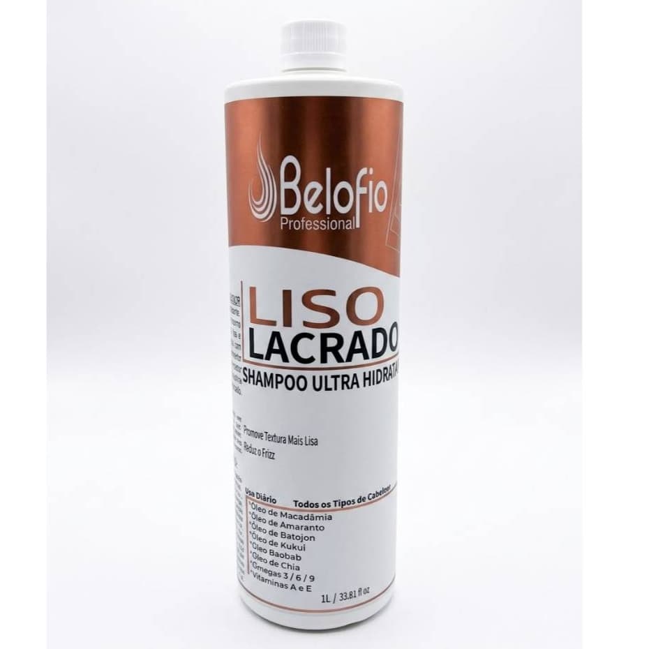 Shampoo Liso Lacrador Ultra Hidratante 1Litro - Belofio