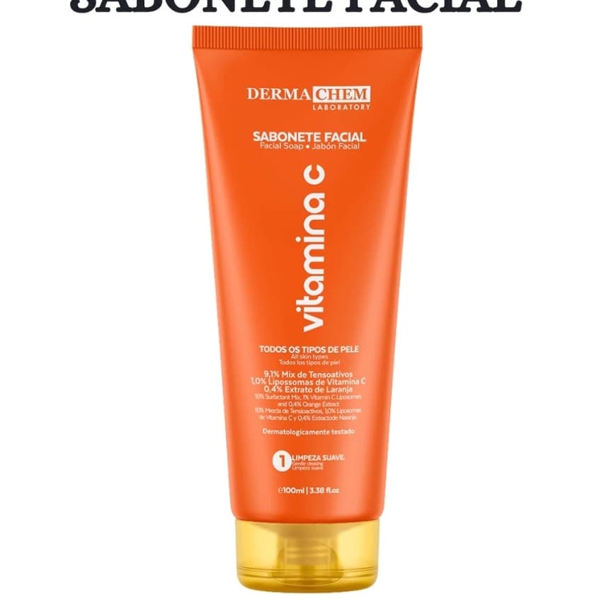 Sabonete Facial Líquido Vitamina C Todos Tipos Pele Anti Idade