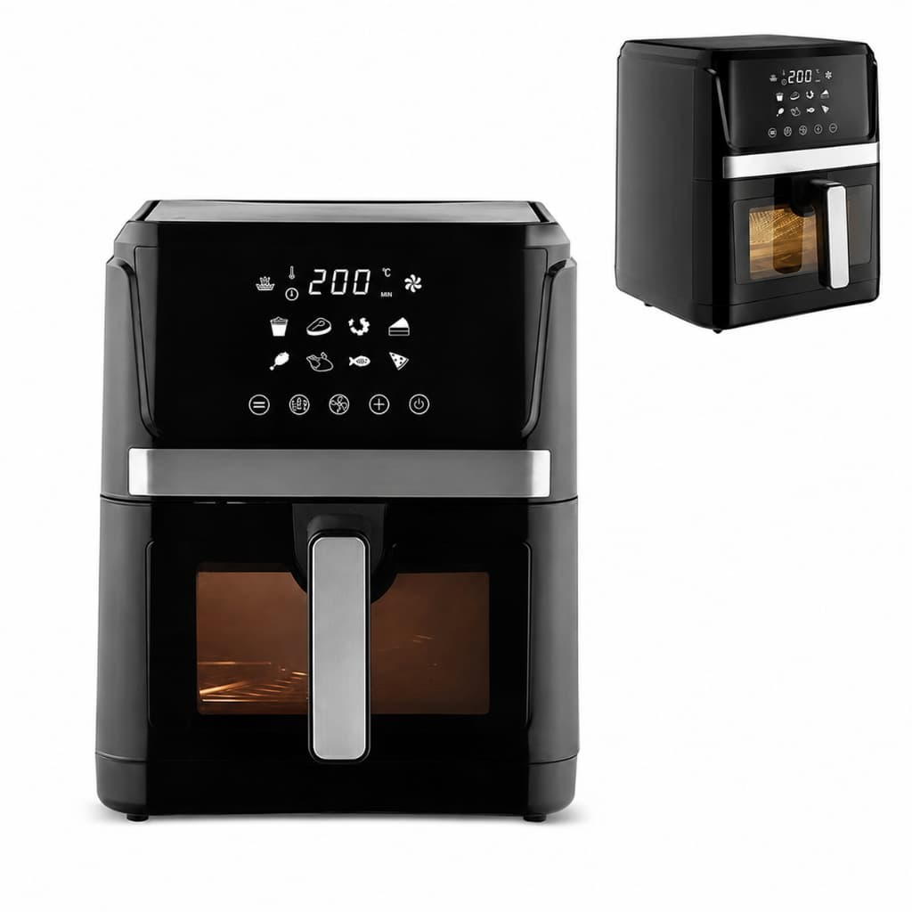 Air Fry Fritadeira Elétrica Sem Óleo 8L Air Fryer Digital Touch 127V/220V 1600W Sensor De Abertura Forno
