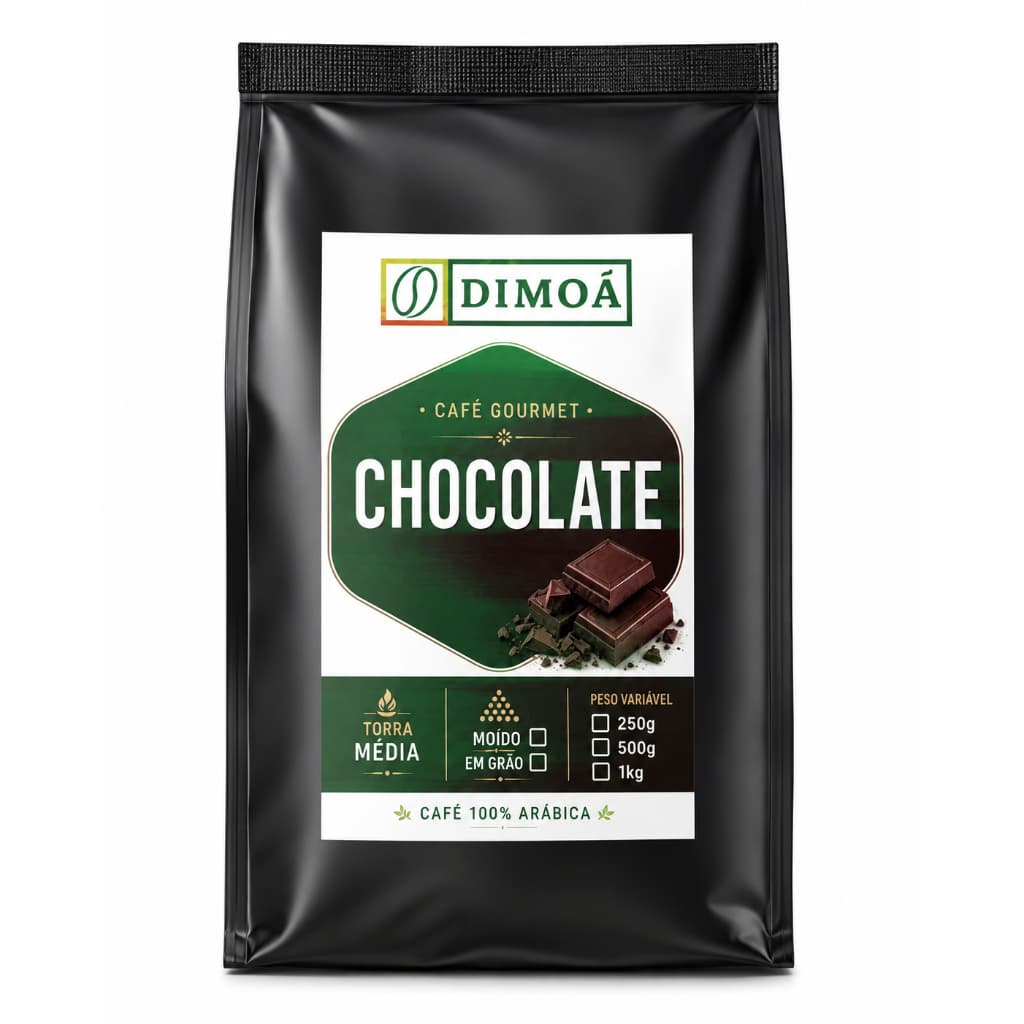 Café chocolate Torrado EM GRÃO 1kg - Café Dimoá