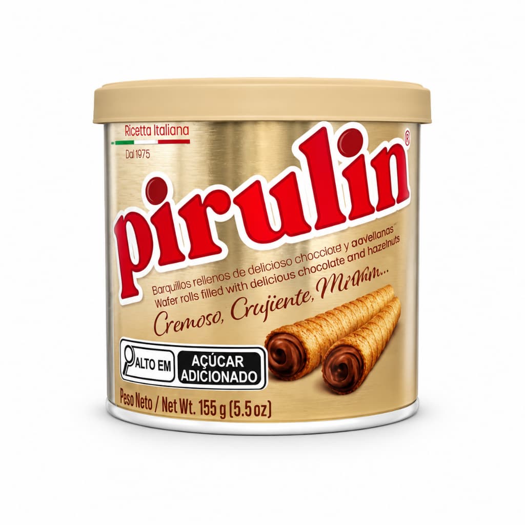 pirulin 155 gr cremoso crujiente recheio de chocolate importado original venezuela otima sobremesa