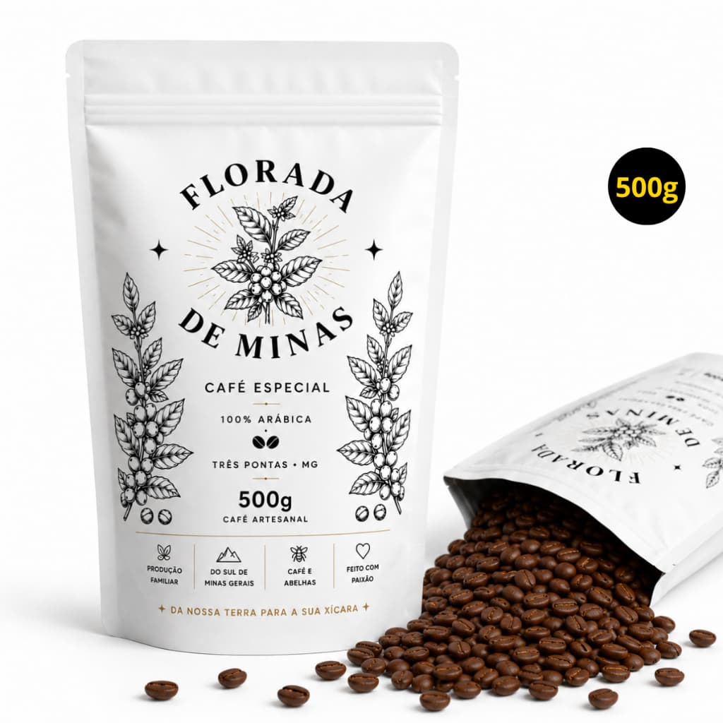 Café Especial em Grãos ou Moído 500g - 100% Arábica Torrado | Arara, Mundo Novo e Catuaí Vermelho - Sul de Minas